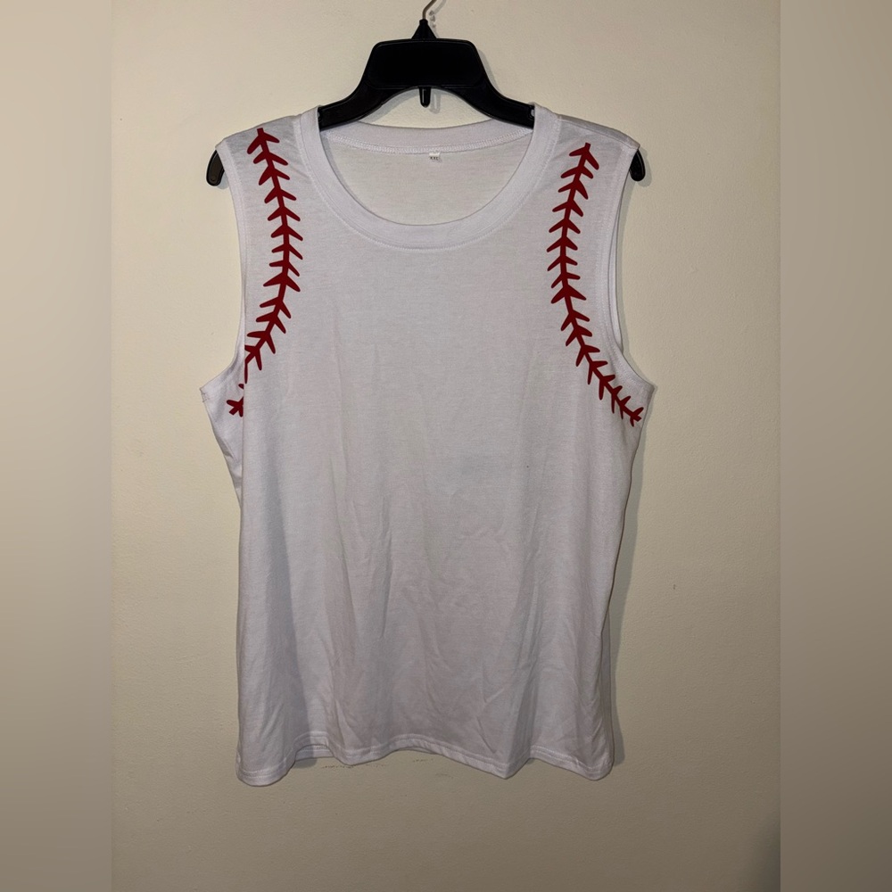 Mens Baseball Tank Top Size XXL